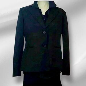 Jones Studio LADIES Black Classic Two-Button Blazer/Jacket Size 12